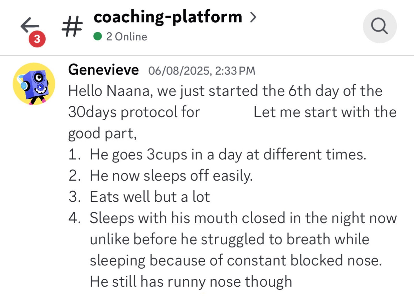 Parent testimonial